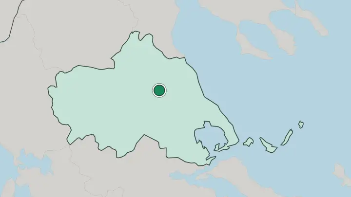 Map of Lárisa in Greece