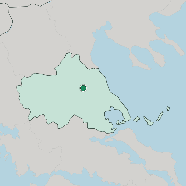 Map showing Lárisa — In Thessaly