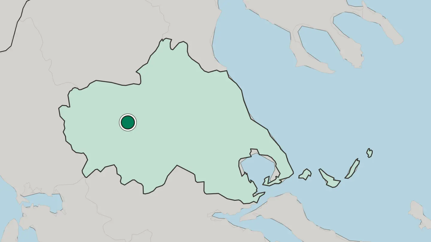 Map of Tríkala in Greece