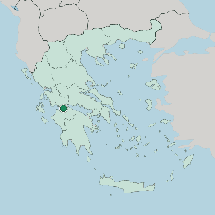 Map showing Pátra — In Greece