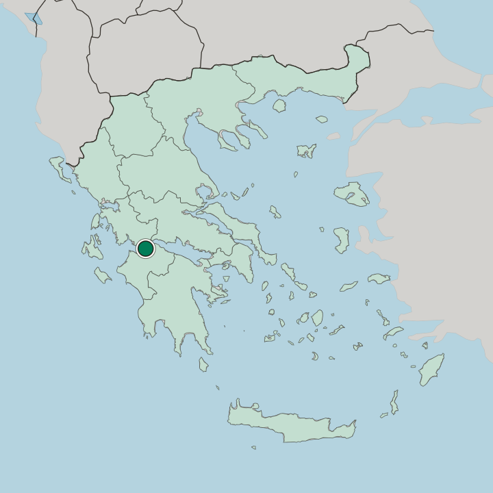Map showing Pátra — In Greece