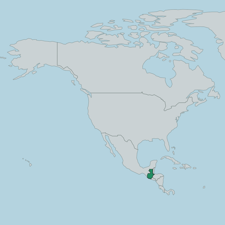 Map showing Guatemala — In North America