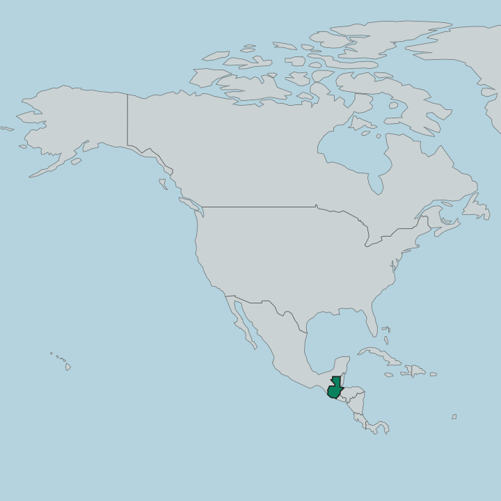 Map showing Guatemala — In North America