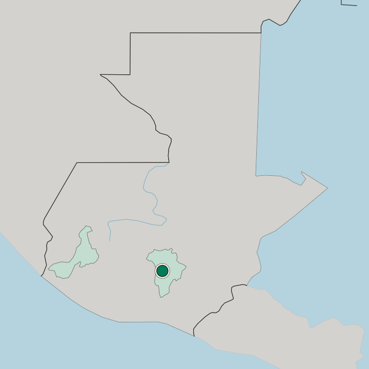 Map showing Guatemala City — In Guatemala