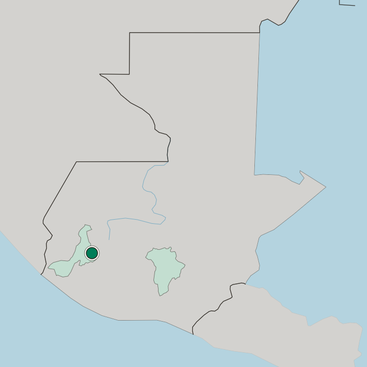 Map showing Quetzaltenango — In Guatemala