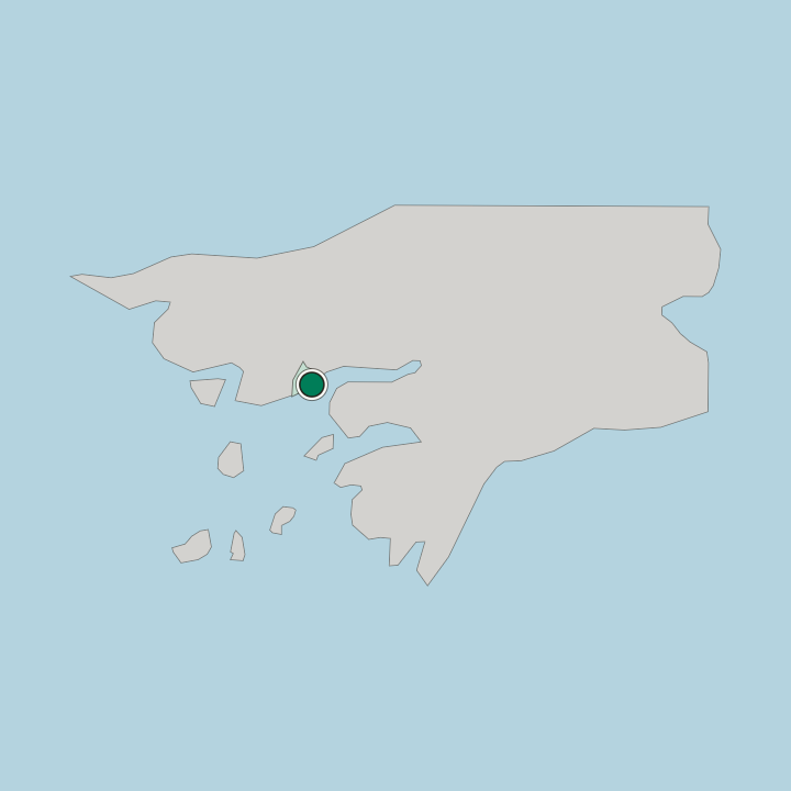 Map showing Bissau — In Guinea-Bissau