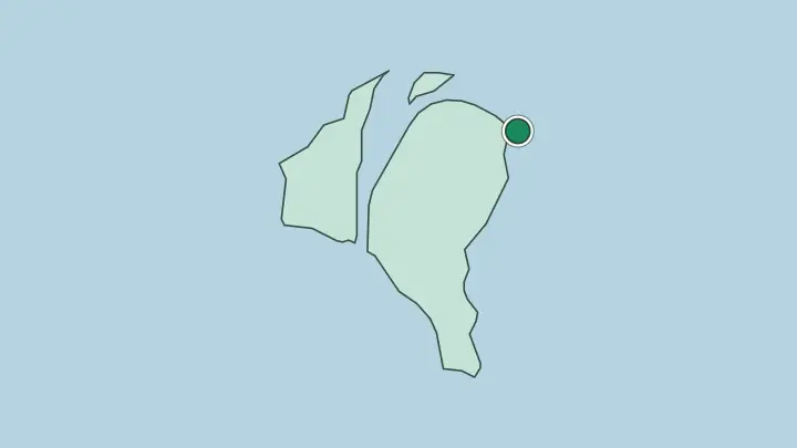 Map of Georgetown in Guyana