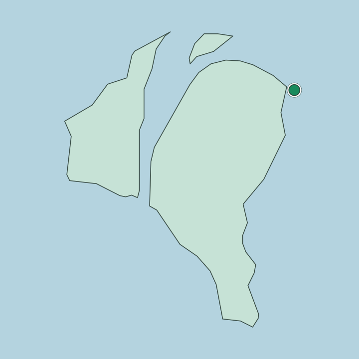 Map showing Georgetown — In Demerara-Mahaica Region
