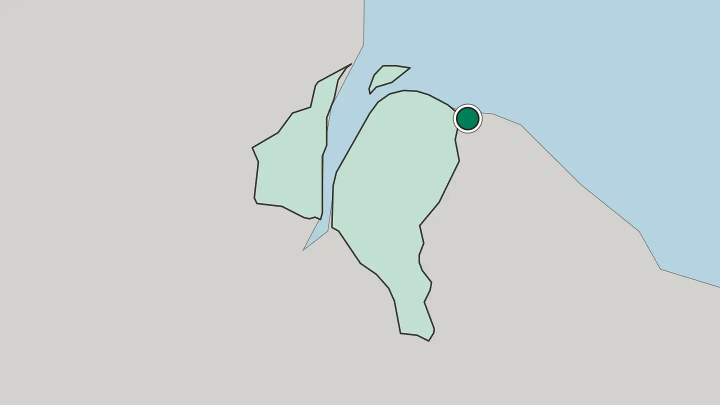 Map of Georgetown in Guyana