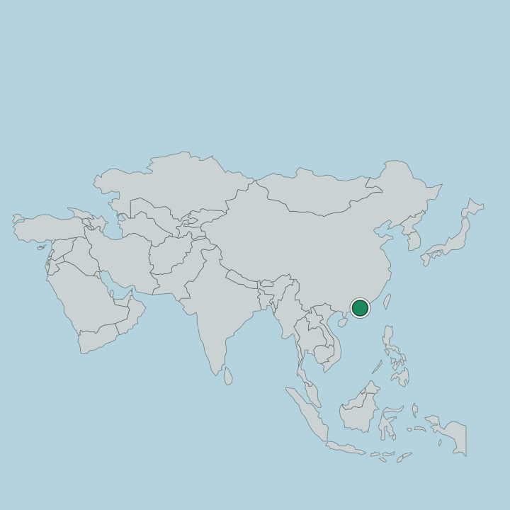 Map showing Hong Kong — In Asia