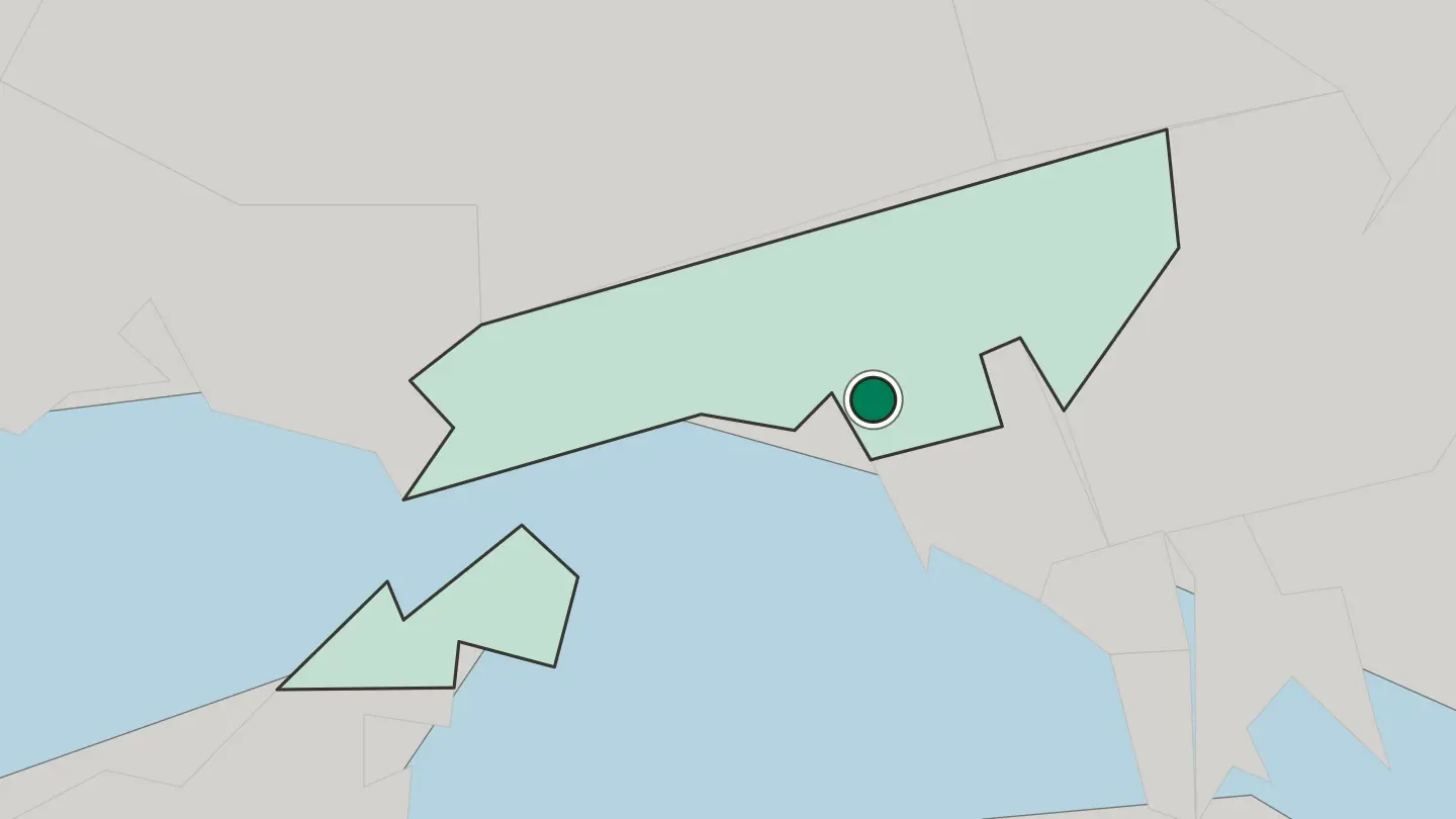 Map of Tsuen Wan in Hong Kong