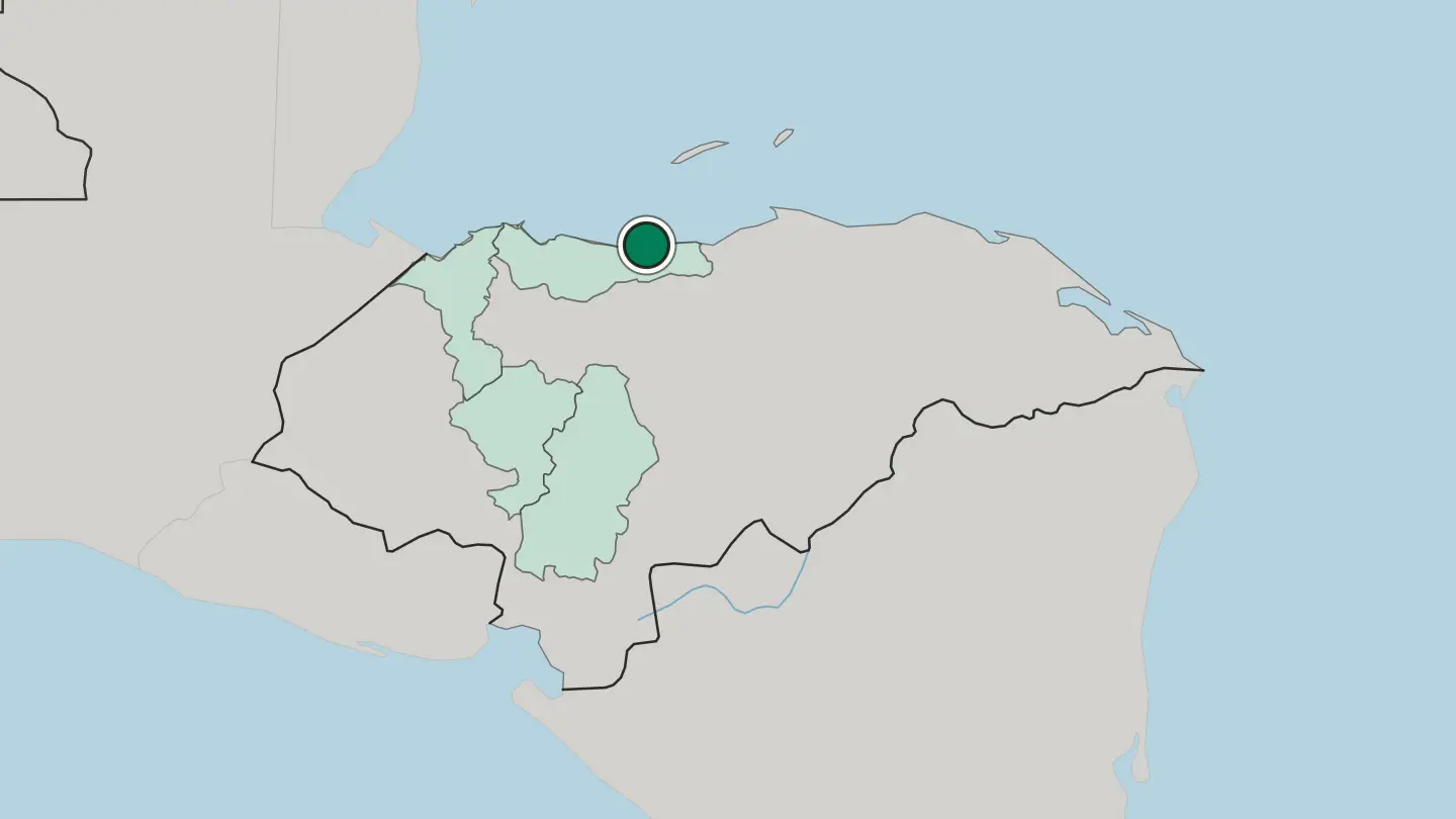 Map of La Ceiba in Honduras