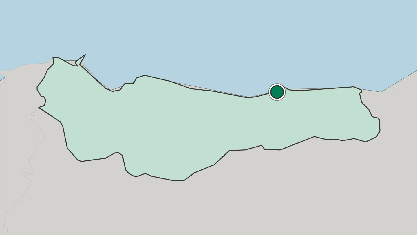 Map of La Ceiba in Honduras