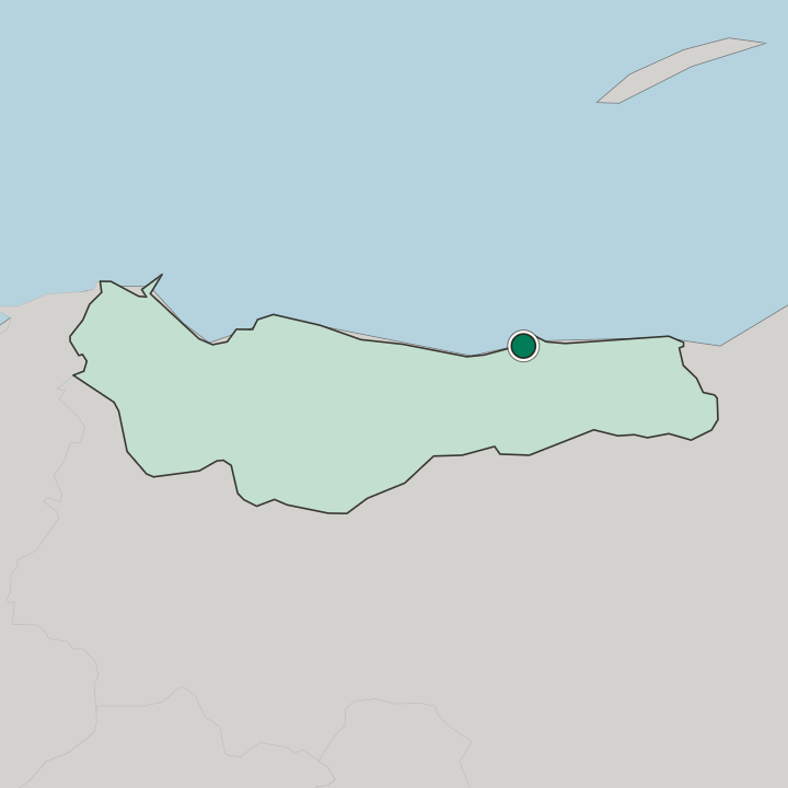Map showing La Ceiba — In Departamento de Atlántida