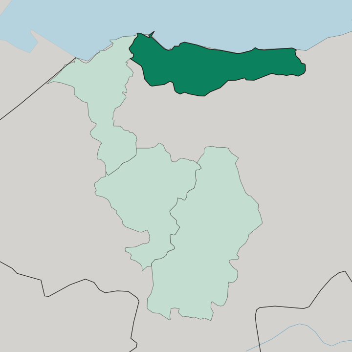 Map showing Departamento de Atlántida — In Honduras