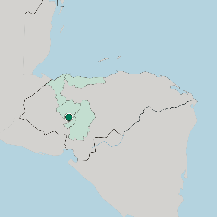 Map showing Comayagua — In Honduras