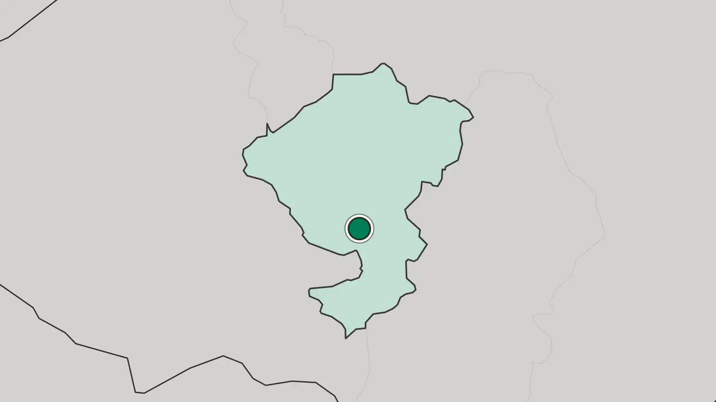 Map of Comayagua in Honduras