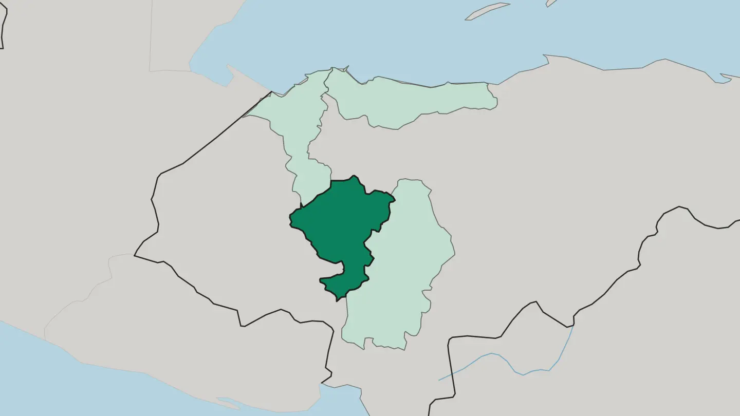 Map of Departamento de Comayagua in Honduras