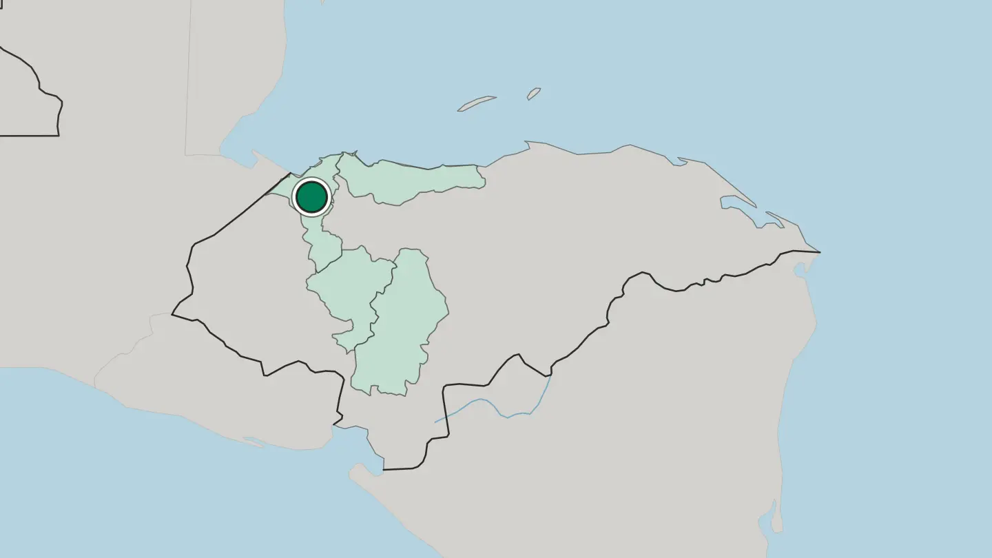 Map of San Pedro Sula in Honduras