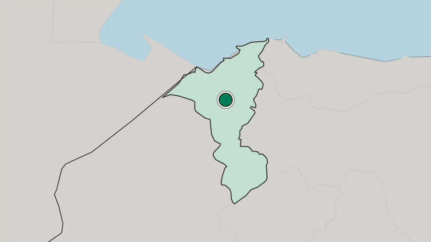 Map of San Pedro Sula in Honduras