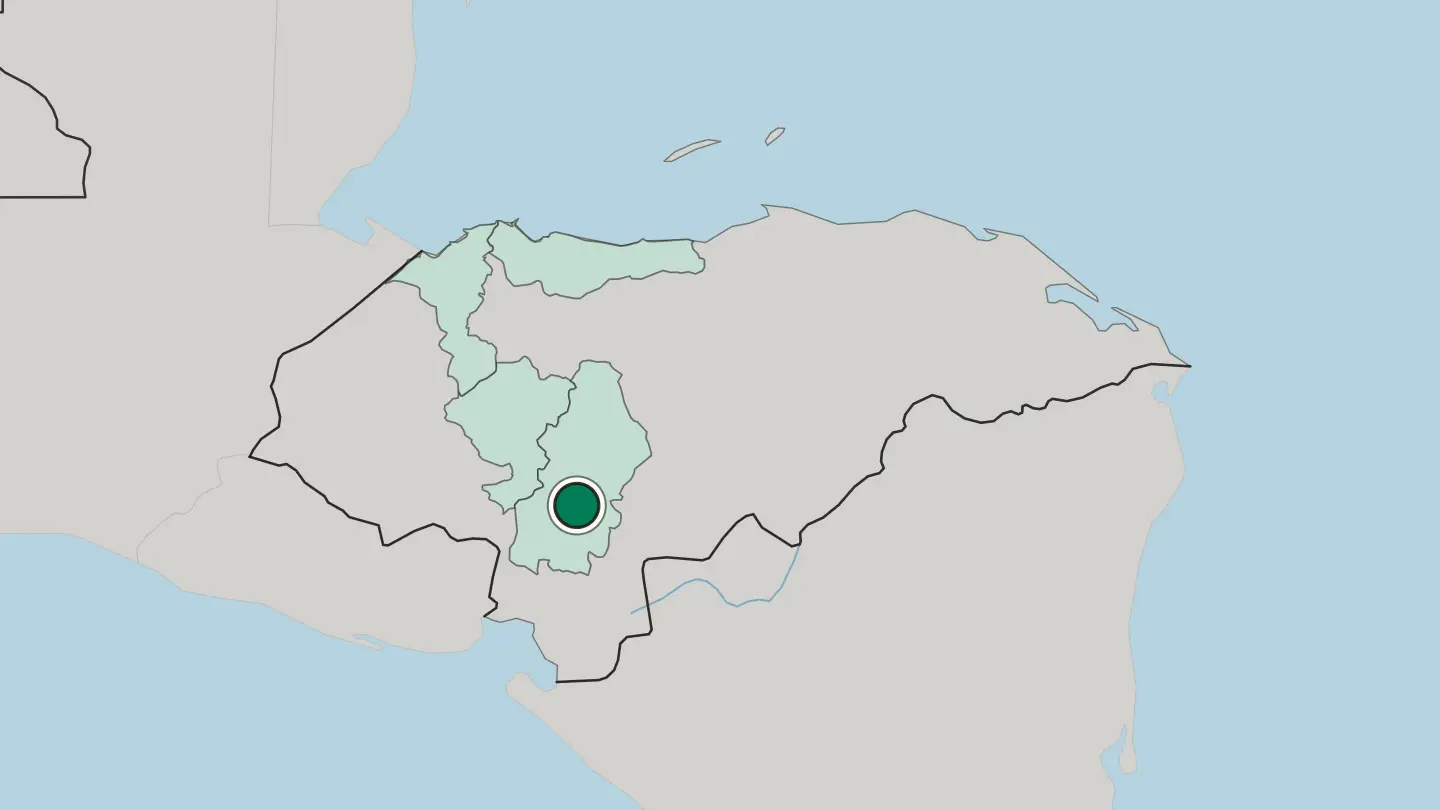 Map of Tegucigalpa in Honduras