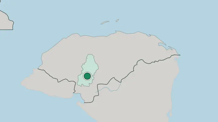 Map of Tegucigalpa in Honduras