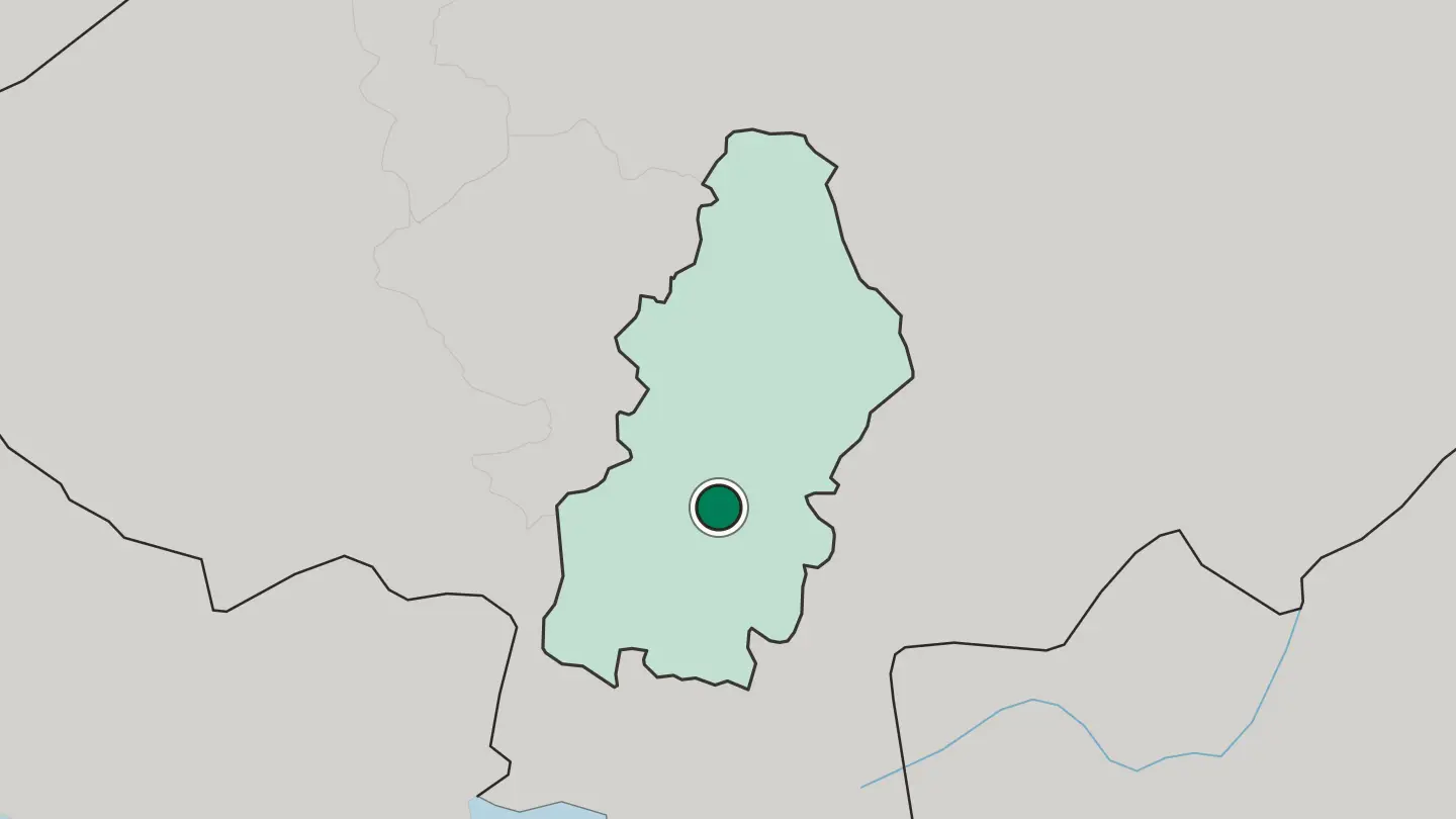 Map of Tegucigalpa in Honduras