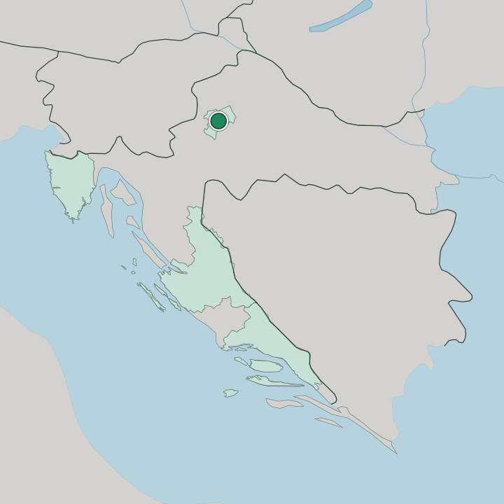 Map showing Novi Zagreb — In Croatia