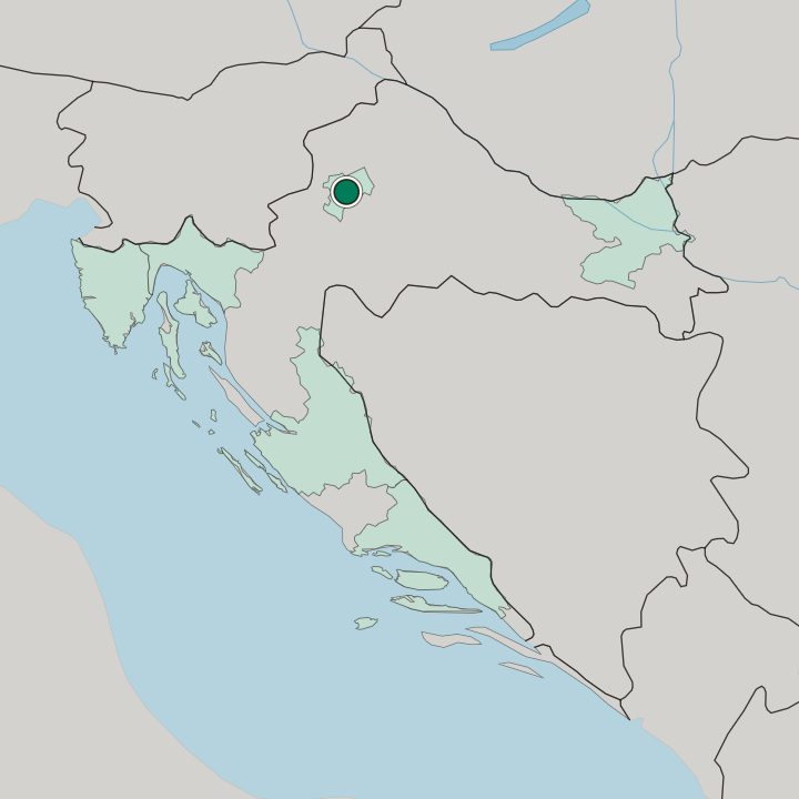 Map showing Podsljeme — In Croatia