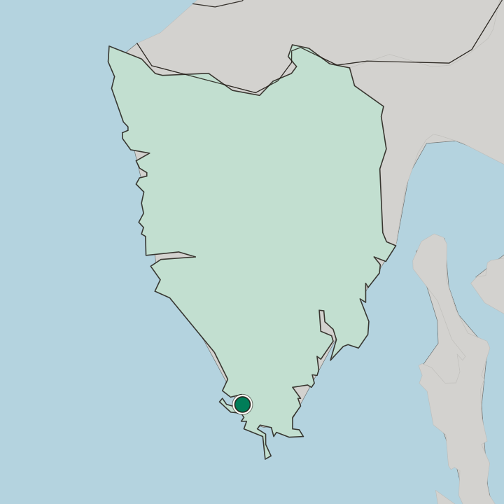 Map showing Pula — In Istria County