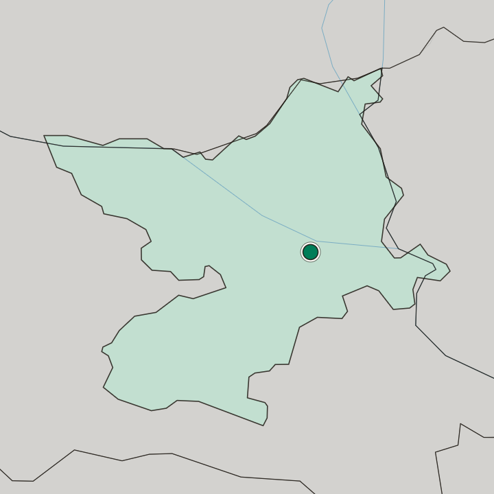 Map showing Osijek — In Osijek-Baranja County