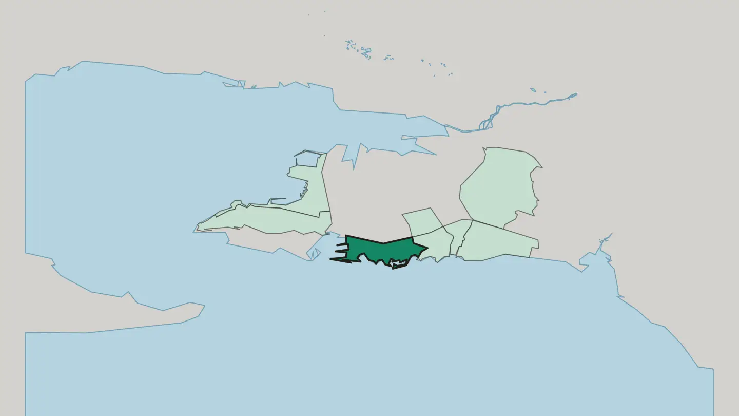 Map of Bačvice in Split