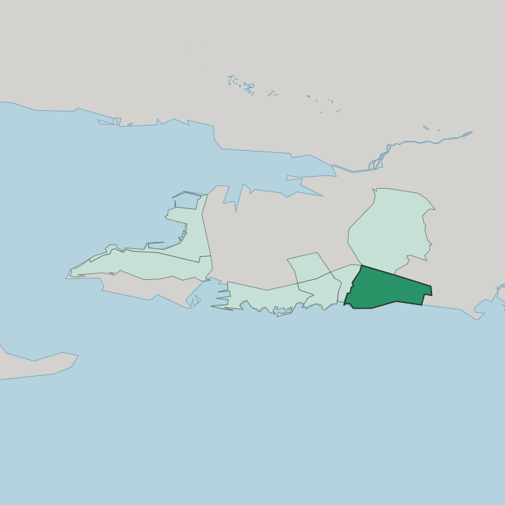 Map showing Žnjan — In Split