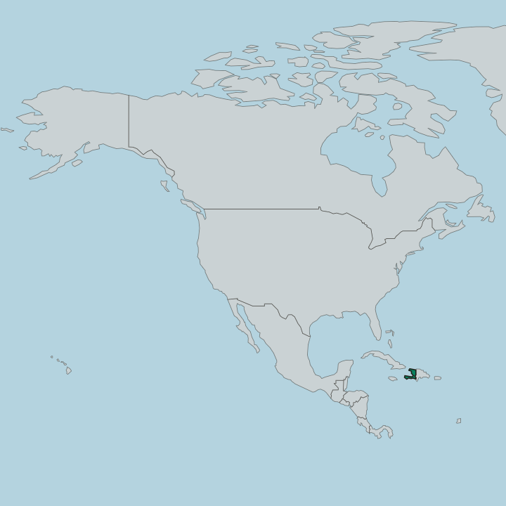 Map showing Haiti — In North America