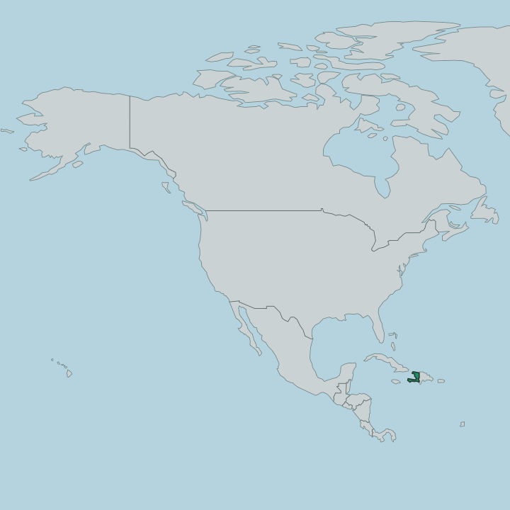 Map showing Haiti — In North America
