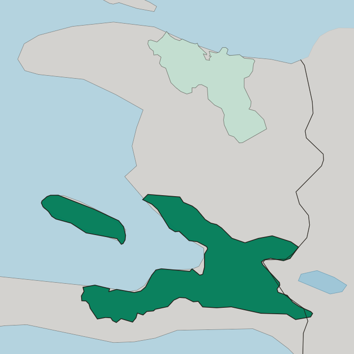 Map showing Département de l'Ouest — In Haiti