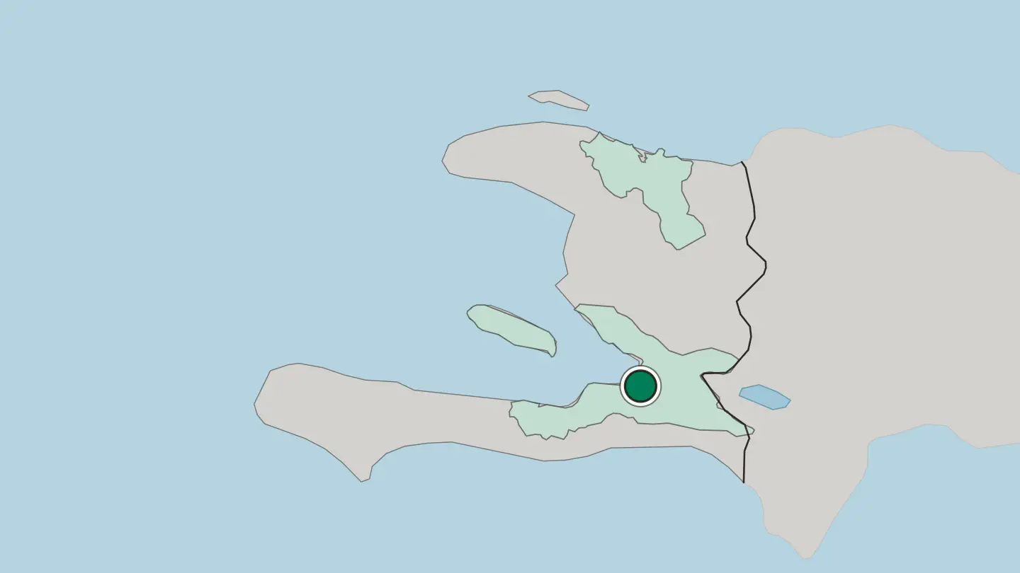 Map of Port-au-Prince in Haiti