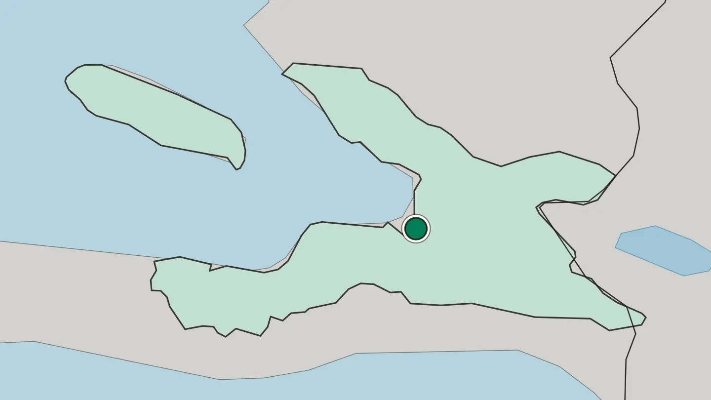 Map of Port-au-Prince in Haiti