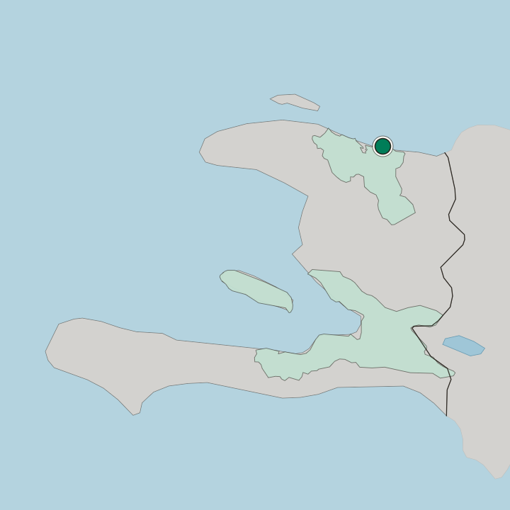 Map showing Cap-Haïtien — In Haiti