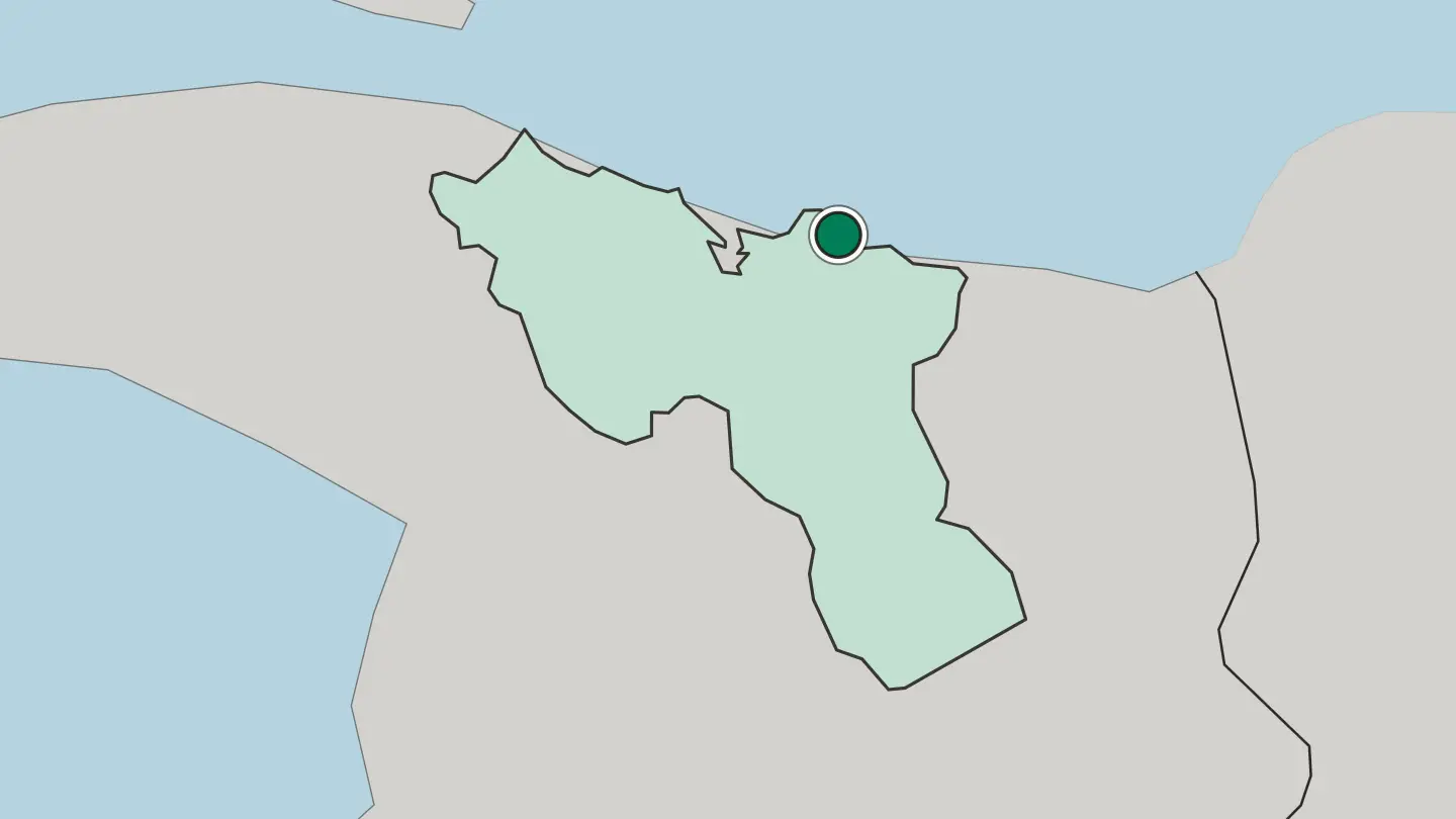 Map of Cap-Haïtien in Haiti