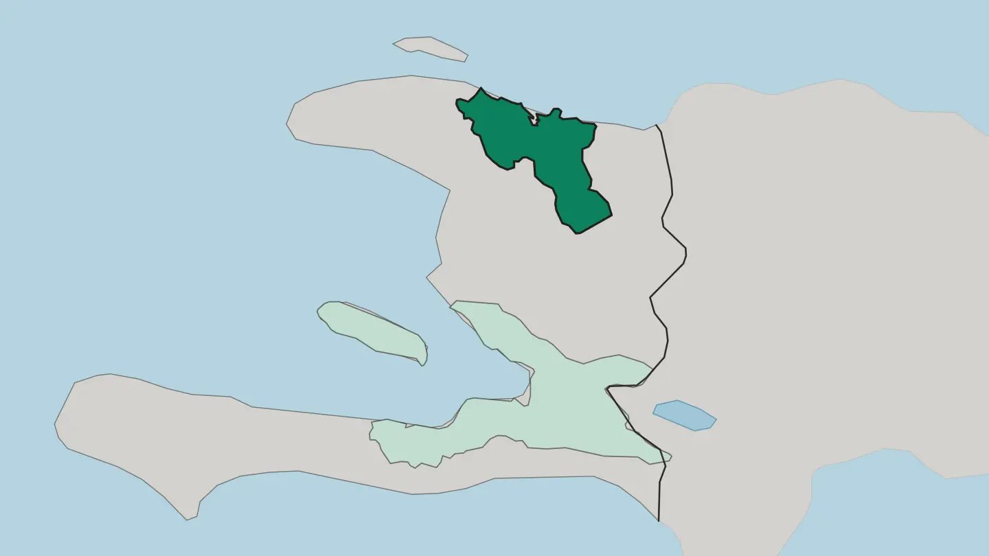 Map of Nord in Haiti