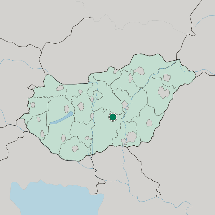 Map showing Kecskemét — In Hungary
