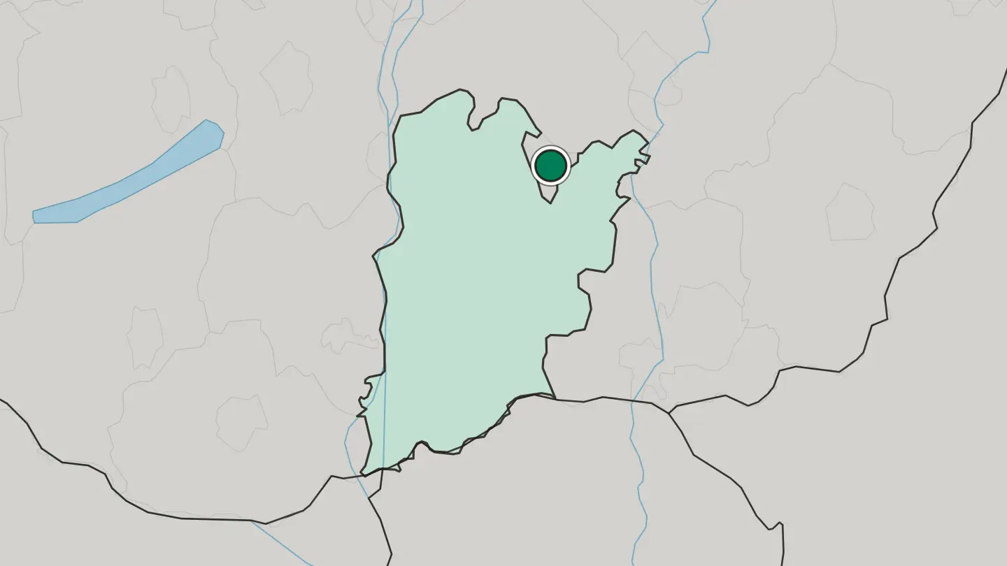 Map of Kecskemét in Hungary