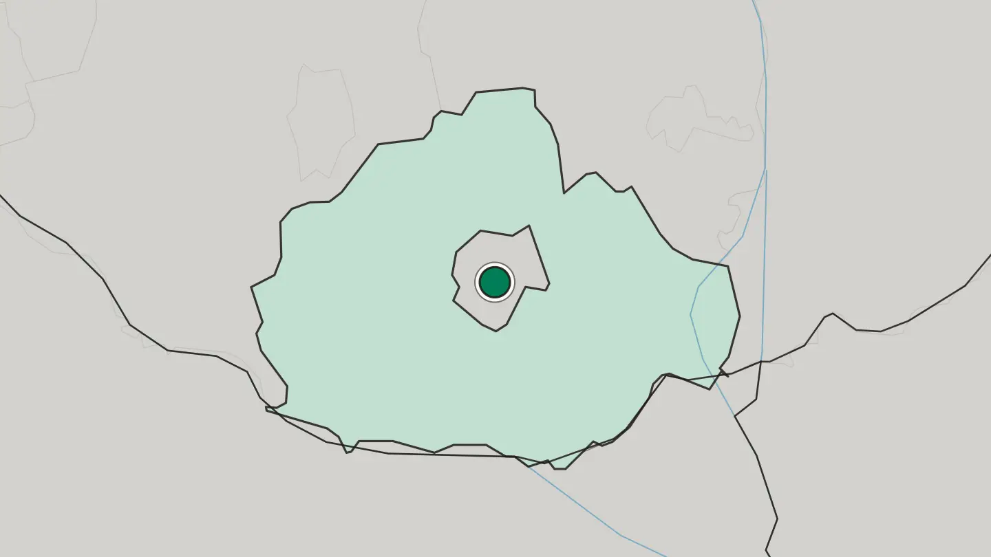 Map of Pécs in Hungary