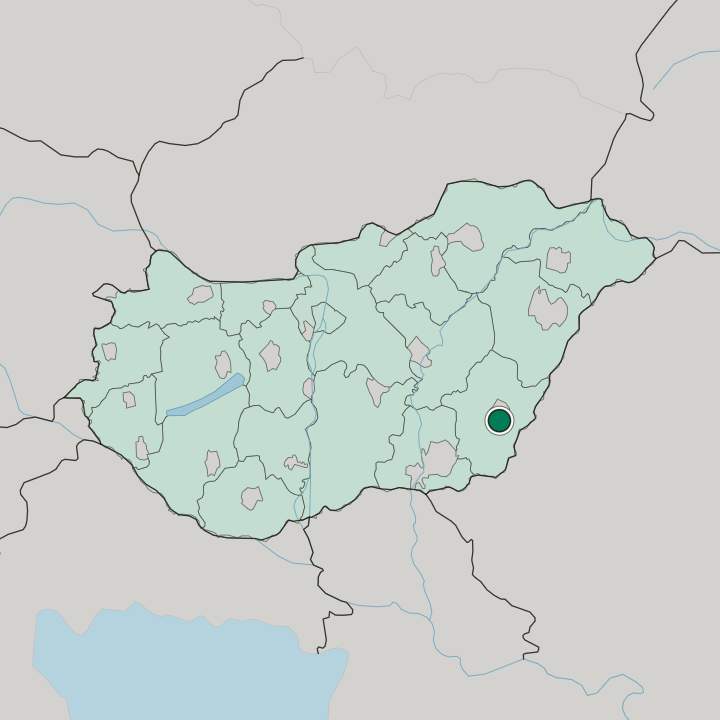 Map showing Békéscsaba — In Hungary