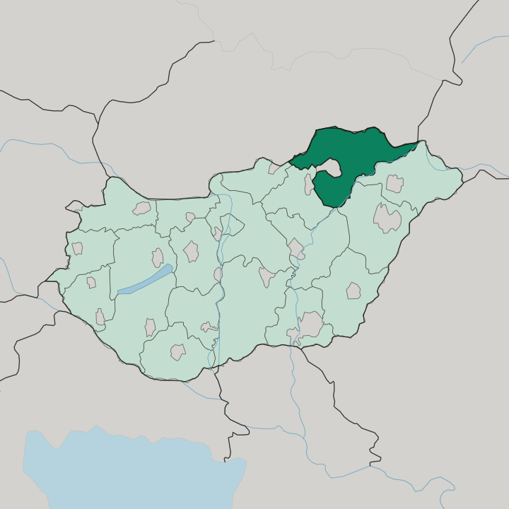 Map showing Borsod-Abauj Zemplen county — In Hungary