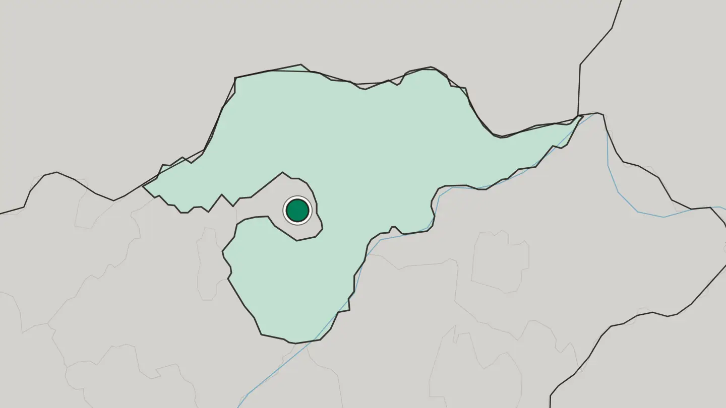 Map of Miskolc in Hungary