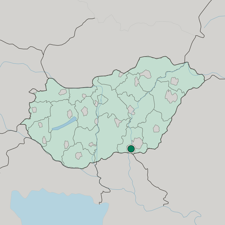 Map showing Szeged — In Hungary