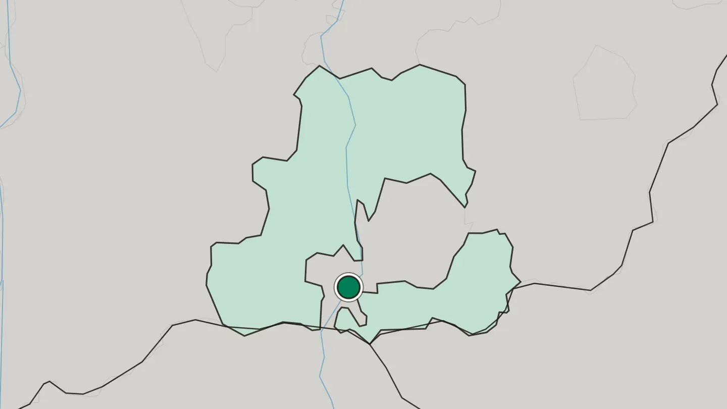 Map of Szeged in Hungary