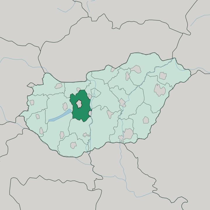 Map showing Fejér megye — In Hungary